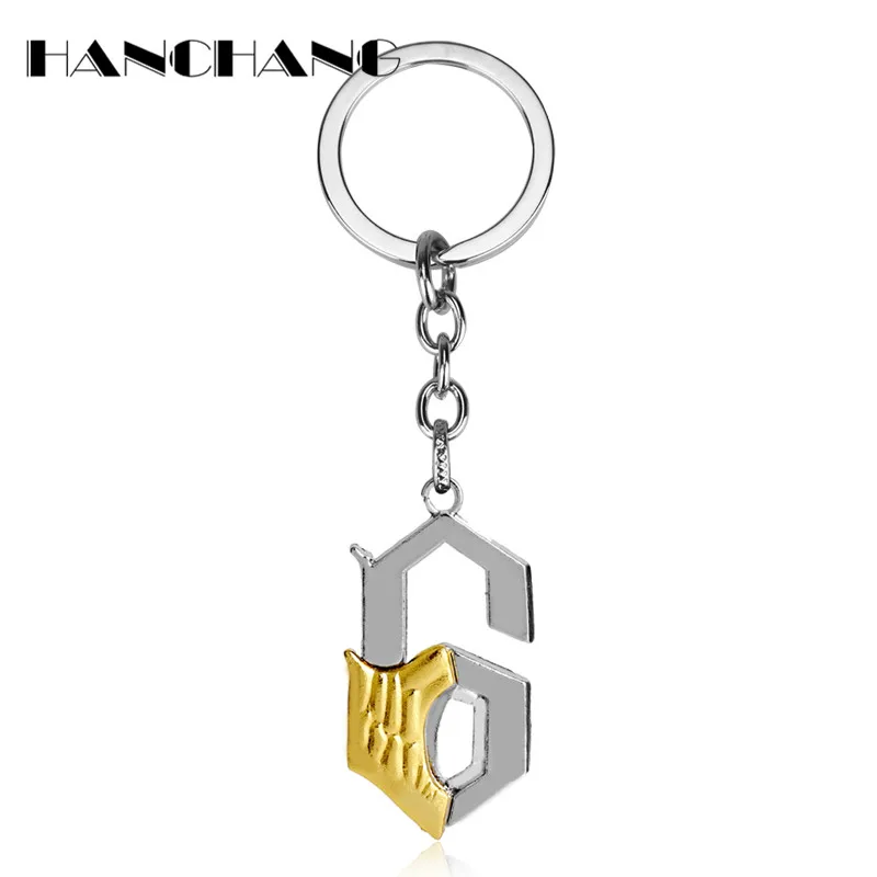 

Animation Jewelry BLEACH Keychain Grimmjow Jeagerjaques Figure 6 Pendant Key Chains Personalized Keyring Car Key Holder