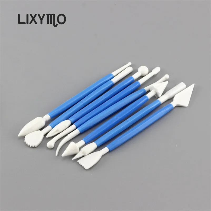 

LIXYMO 1 set Fondant Cake Decorating pens set Flower Modelling Craft Clays Sugar craft Tool Cutter 8pcs/set (16tips)