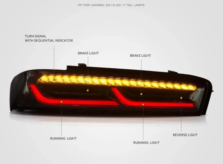 2 шт. для автомобильных головных фар Для Camaro для HID ксеноновых фар Plug and Play автомобильные аксессуары Задний фонарь Camaro противотуманная фара