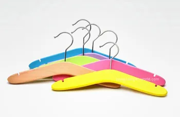 

[Free shipping] Colorful Petite wooden clothes hanger for kids and baby (10 Pieces/Lot)