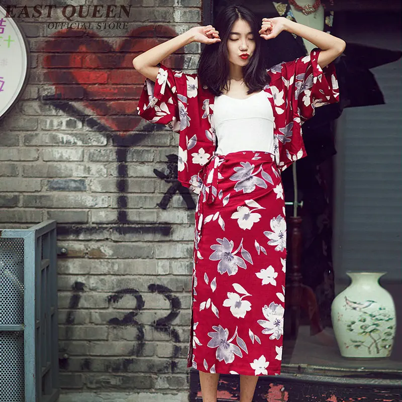 Women floral japanese kimono traditional ladies elegant traditional japanese kimonos fashion kimono KK164