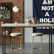 Луи Мода барный стул современный простой творческая личность бытовой барный стул стенд золотой обеденный