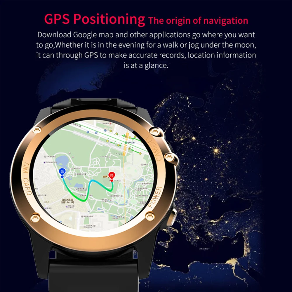  H1 Smart Watch Android MTK6572 IP68 Waterproof Support 3G Wifi GPS SmartWatch Phone Call SIM Camera