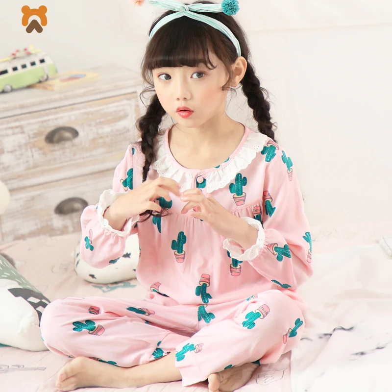 Baby Girls Pajamas Clothes Sets Casual Full Sleeve Children Sleepwear