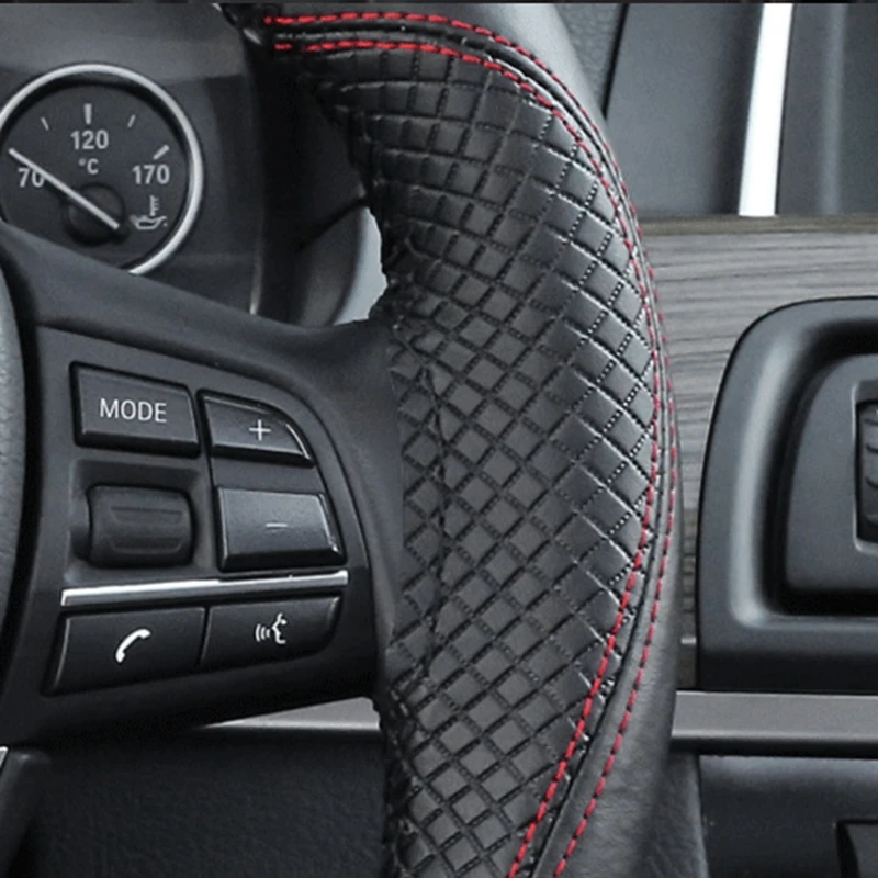 Steering wheel cover Genuine Leather 38cm Soft Anti-slip