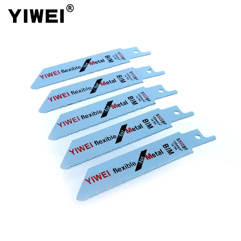 YIWEI S522BF Reciprocating Saw Blade 5pcs Set 14TPI Sawzall Blades For