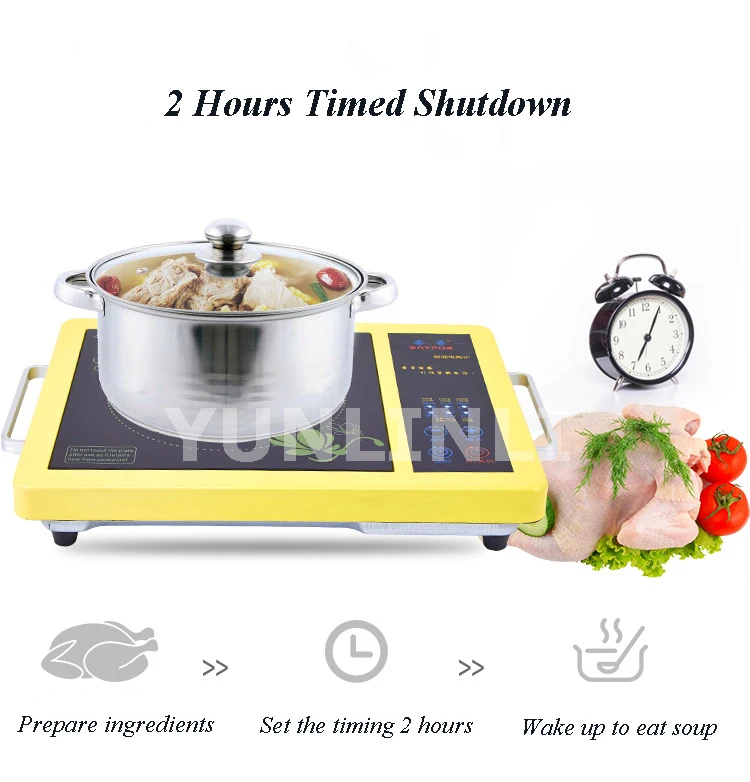 Intelligent Electric Hob Induction Cooker Electric Ceramic Stove Frying Machine Touch Furnace Light Wave Furnace 220V