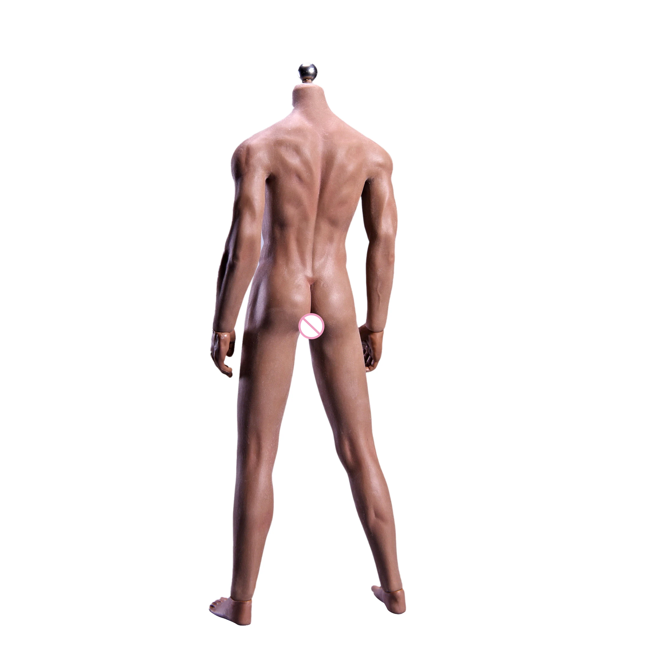 1/6 Scale 12''Ultra Flexible Muscular Male Seamless Body Stainlee Steel Skeleton Rubber Human-like Skin Bodies for 1/6 Head