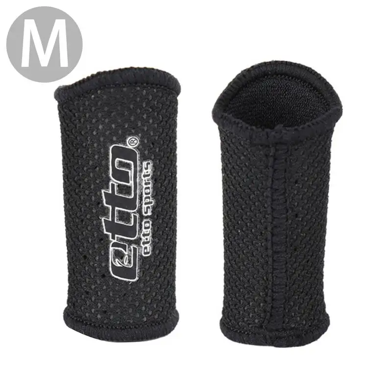 M Палец рукава Fingerstall большого пальца шина скобка дышащий эластичный палец лента протектор для пальцев для баскетбола Быстрая - Цвет: M