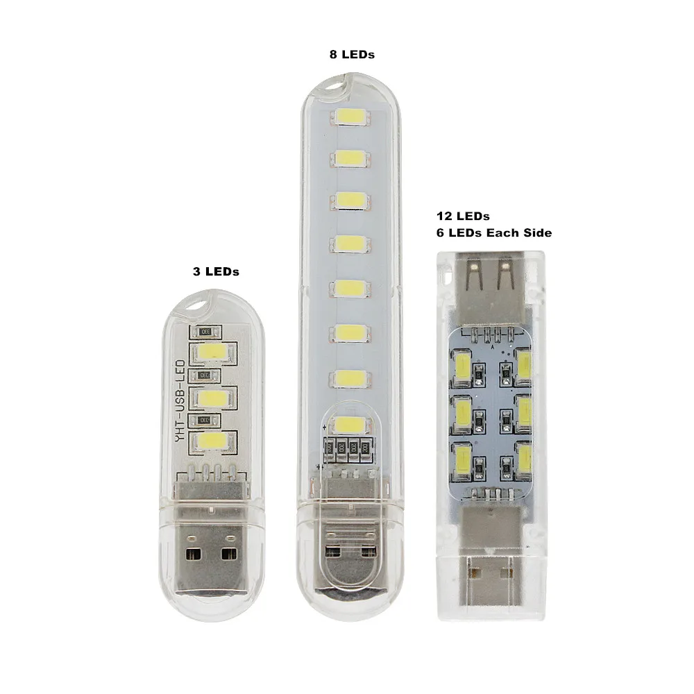

1pcs Mini USB LED Night Light 3LEDs 8LEDs 12LEDs 5V Bulb Cold White Lamp for Reading Gadget Notebook Power Bank Computer Laptop
