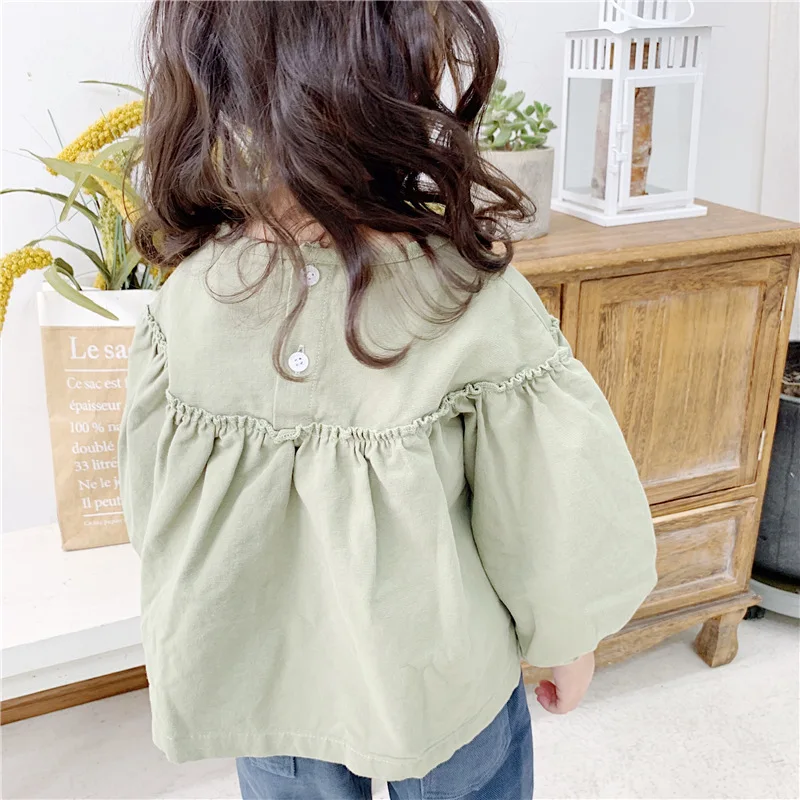 Primavera e Outono Anos de Idade das Crianças Cabolsa de Manga Bebê Camisas Meninas Crianças Novo 1-3 Comprida Camisa 2020 7 Mamãe e Bebê