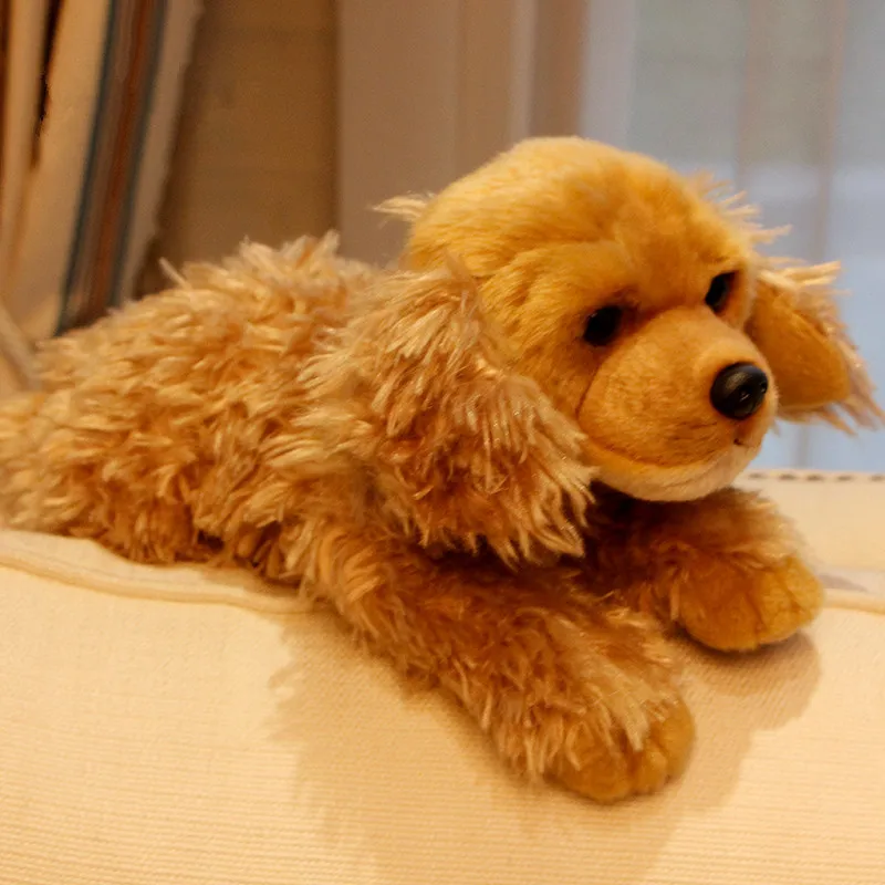 Dorimytrader lovely soft simulation animal Cocker Spaniel plush toy mini animals dogs doll baby gift decoration 35x12x14cm DY50137 (4)