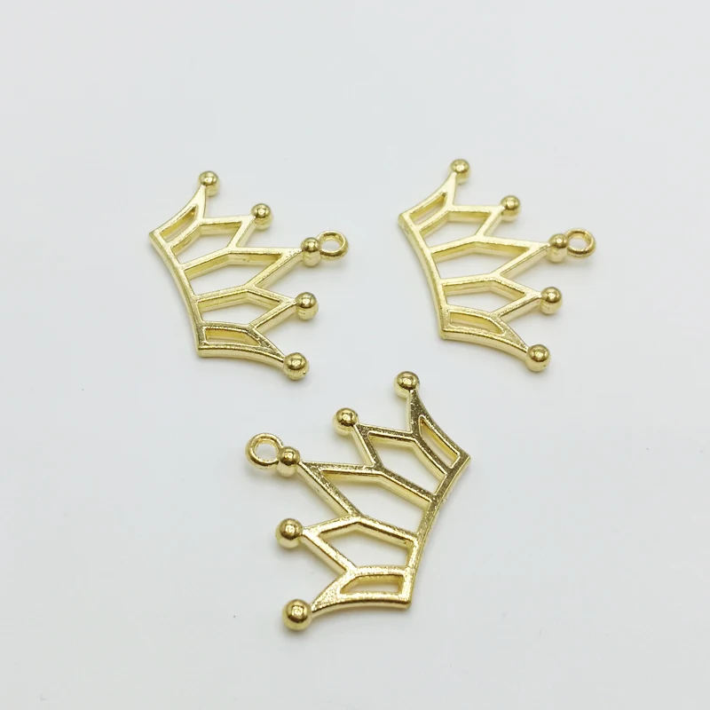 

30pcs/lot 30*20mm Gold Color Crown Charms Pendant for Jewelry Making DIY Handmade Bracelet Accessories