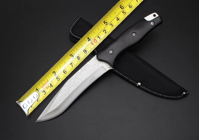 SR SR-S037 Camping Tactical Knife 5Cr13Wov Blade Ebony Handle Survival Fixed Outdoor Multi Knives Tool High Quality |