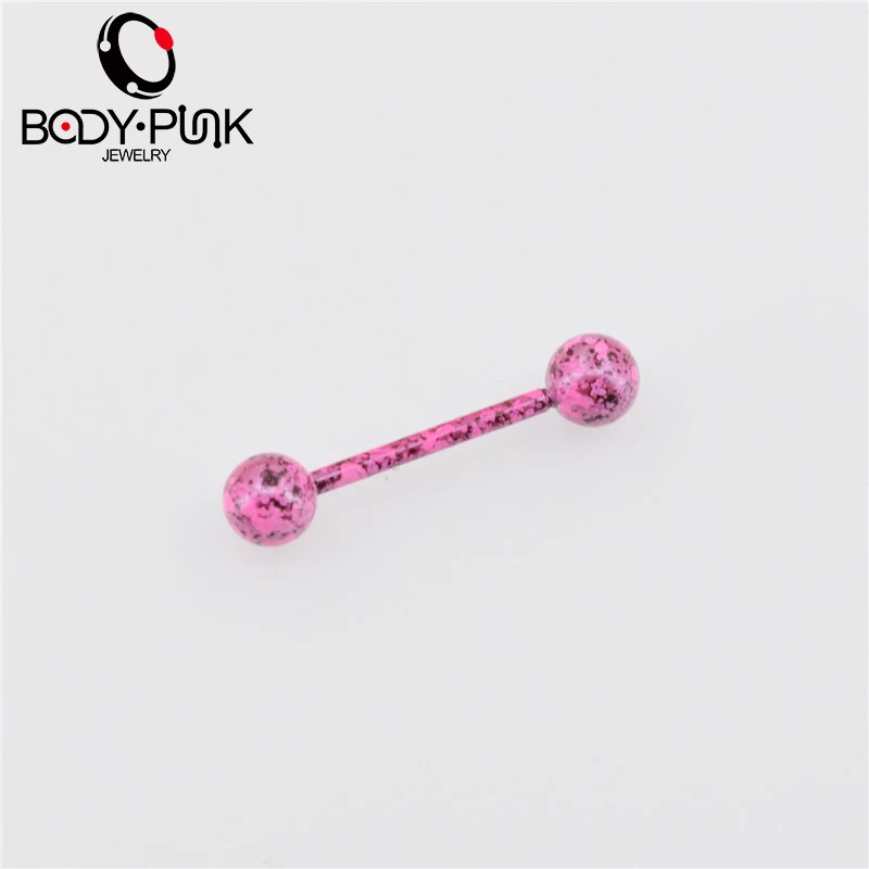 BODY PUNK Tongue Ring 316L Stainless Steel Barbell Tongue Piercing Fashion Jewelry Body Piercing Jewelry for Women Men 4pcs  (5)