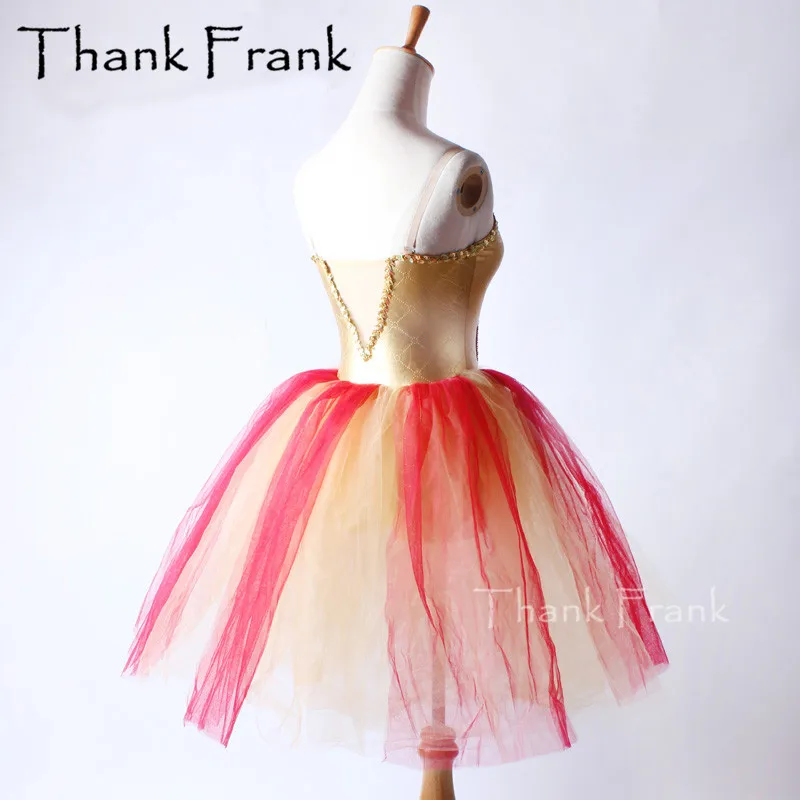 Novo ouro metálico tutu ballet vestido meninas