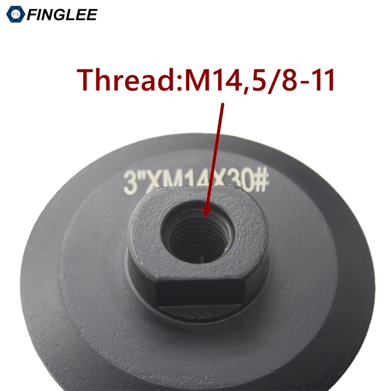 FINGLEE 3 дюйма/4 дюйма, резьба m14 5/8-11 кривая шлифовка алмазная шлифовальная чашка колесо абразивное колесо выравнивающие колеса