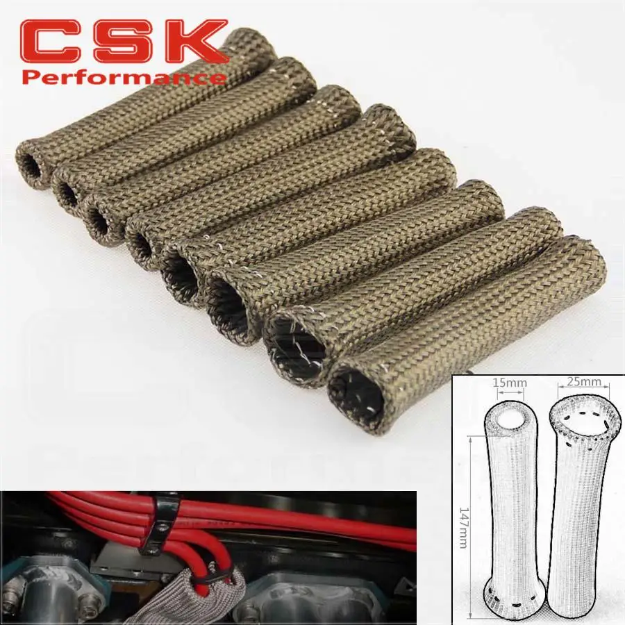 Buy 8PCS SPARK PLUG WIRE BOOT HEAT SHIELD PROTECTOR