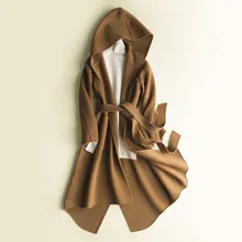 2017 autumn and winter women’s cashmere coat double-sided cashmere long coat, Slim models wool cardigan female coat