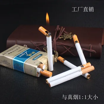 

MINI cigarette Inflatable lighter Fashion cigarette Metal lighters Windproof smoking Grinding Wheel Lighter Outdoor Tools