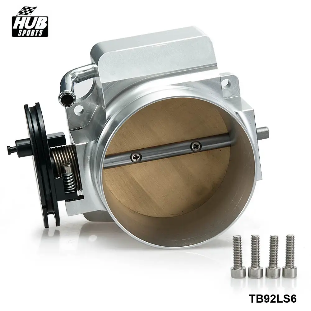 High Flow Aluminum Intake Manifold 92mm Throttle Body Performance Billet For Chevy GM GEN III LS1 LS2 LS6 HU-TB92LS6