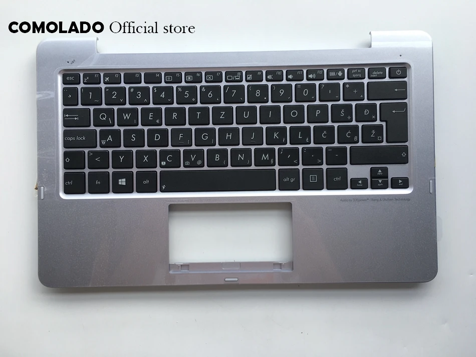 WB West Balkans keyboard for ASUS TX201 TX201L TX201LA with silver palmrest laptop keyboard WB Layout