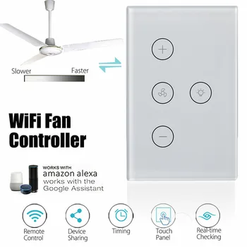 

Timethinker Smart Home Wifi Wall Switch Fan Switches Light Switch for Alexa Google Home APP Voice Control DIY Domotica Hogar