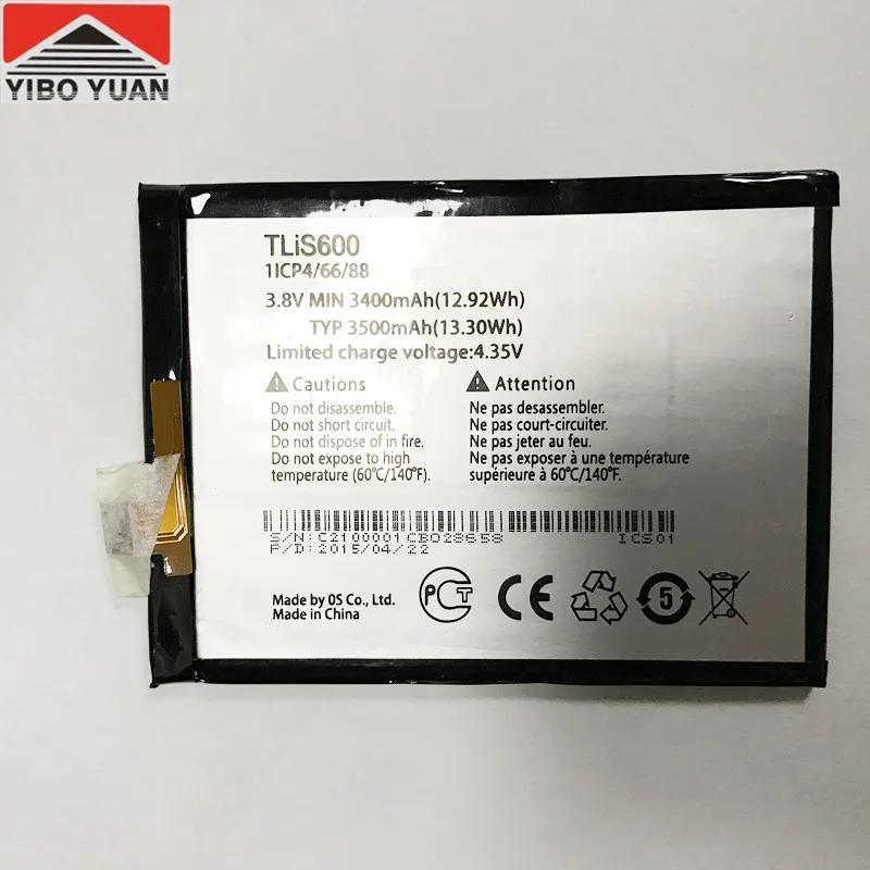

Quality 3400mAh New Version TLiS600 For TCL S720 S720T S750T S725T P728M I718M 3N M2U M2L M2M Battery