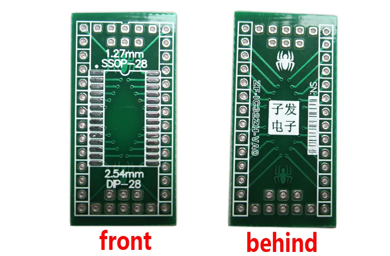 

SSOP28-SOIC28-DIP28 adapter Socket Adapter plate PCB PB-FREE without Pin Header
