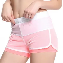 Для женщин спортивные беговые шорты 2 в 1 короткие эластичные узкие летние Йога тренировки Фитнес пляжные Компрессионные шорты