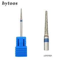 HYTOOS 1.6*10mm Needle Diamond Nail Drill Bit 3/32″ Rotary Diamond Burr Manicure Cutters Drill Accessory Nail Mills Tool-L01610D