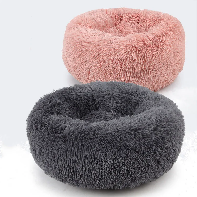 Self warming Pet Cat Bed Luxury Soft Plush Donut Cuddler for Puppy