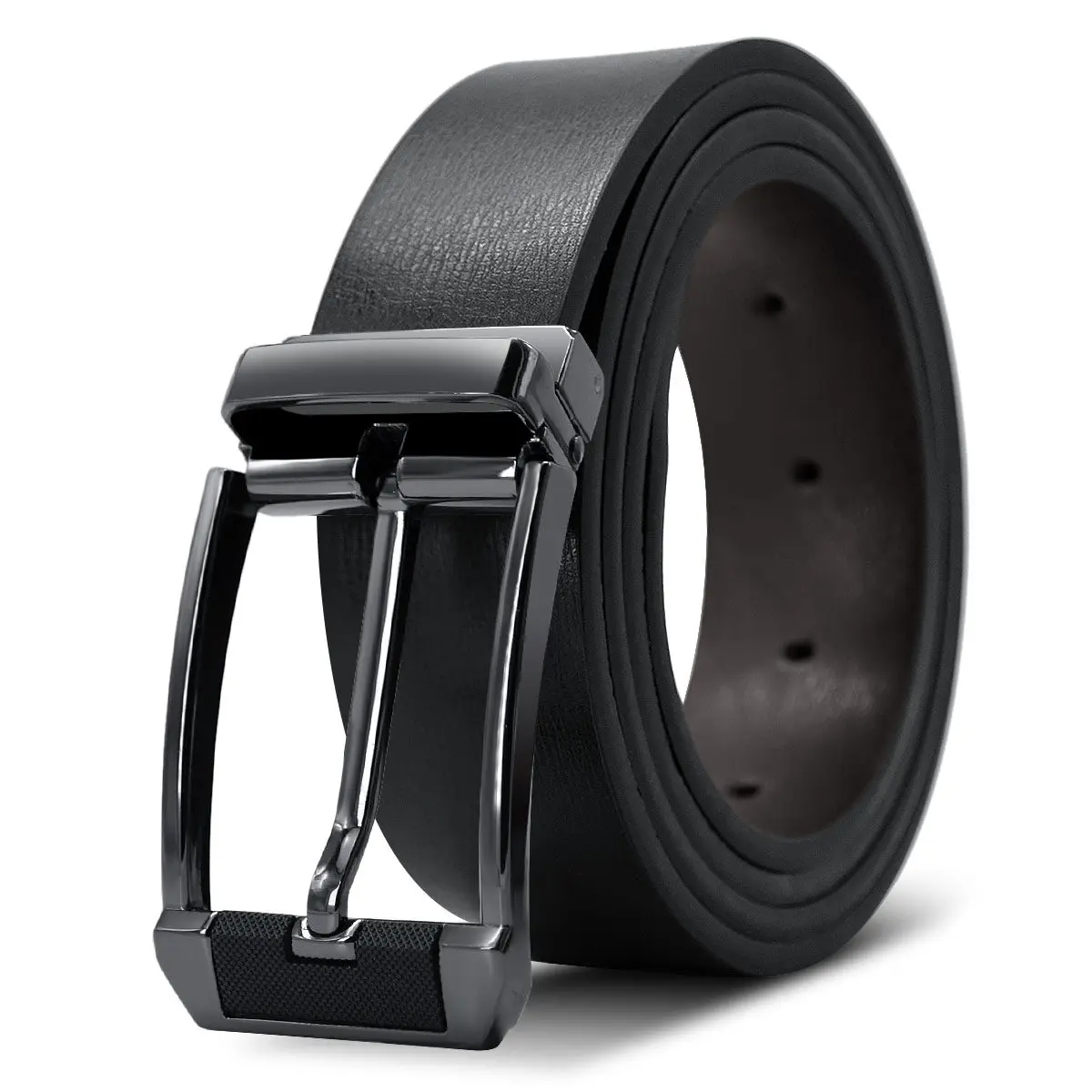 

KURAN New Designer Belts Men High Quality Luxury Brand Leather Belt Pin Buckle Black Business Trouser Strap Cinturones Hombre