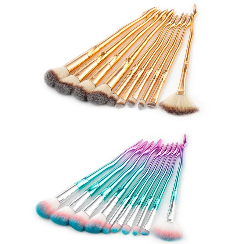 

FOCALLURE 10Pcs Makeup Brushes Tool Set Cosmetic Power Eye Shadow Foundation Blush Blending Beauty Make Up Maquiagem