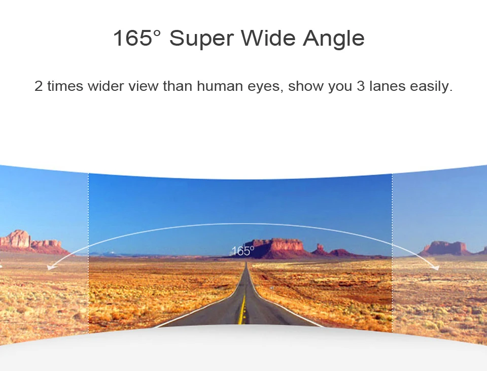 YI Dash camera 2," экран Full HD 1080P 60fps 165 градусов широкоугольный Автомобильный видеорегистратор с g-сенсором международного ночного видения