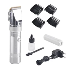 Машинка для стрижки волос алюминиевого сплава аккумуляторная электрическая волос триммер для удаления резки человек детей KM-9801 Стайлинг Аксессуары