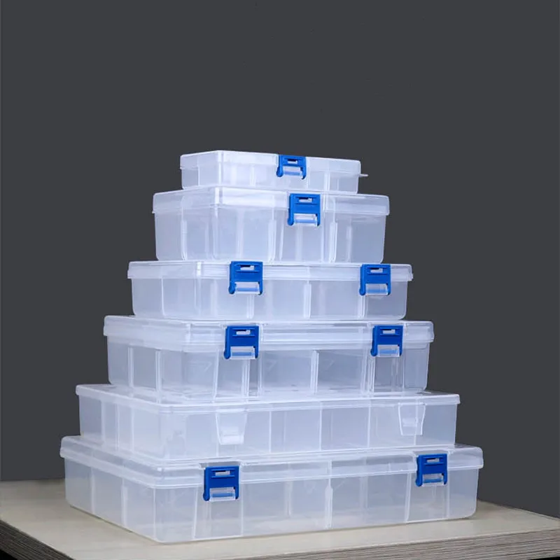 

High-quality Plastic tool box Multi-functional suitcase Storage box container for Electronic Parts Screws Nuts SMD Jewelry Bead