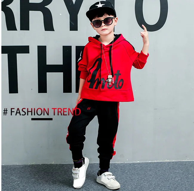 Anos das Crianças Comprida com Capuz Hoodies plus Sweatpants para 6 8 10 12 14 Define Meninos Outono Moda Manga Haren Vetement Garcon Outfits 4 Cheap Conjuntos de roupas