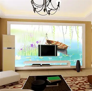 

3d room wallpaper custom murals non-woven wall paper sticker Painted cartoon Lake painting 3d wall photo wallpaper for wall 3d