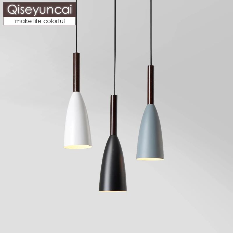 

Qiseyuncai Nordic Modern Simple pendant lamp lights chandelier lighting led hanglamp loft decor lamps Living room Chandelier