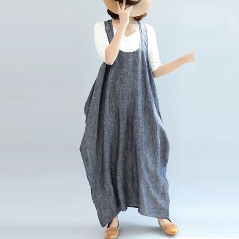 dungaree cotton dress