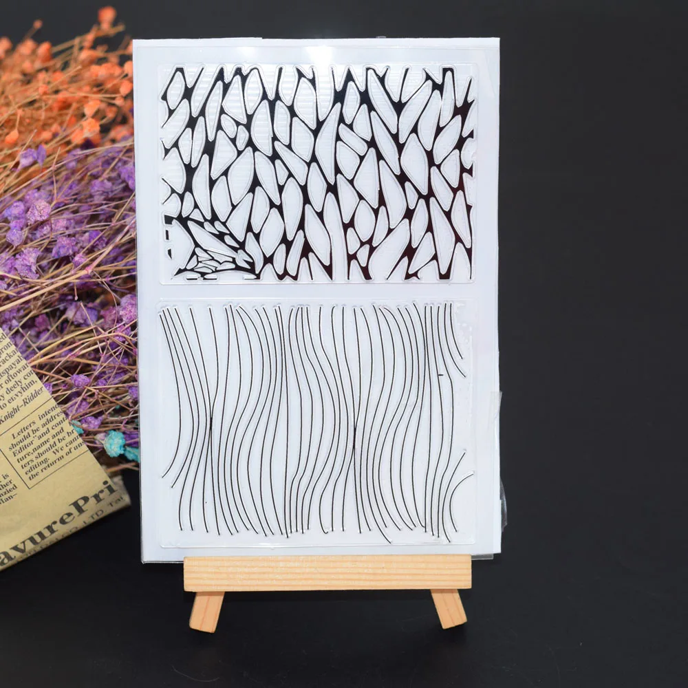 

11*16cm Texture Frame Rubber Stamping 3D DIY Scrapbooking Craft Embossing Stamps Stencil Folder Photo Invitation Card Decor