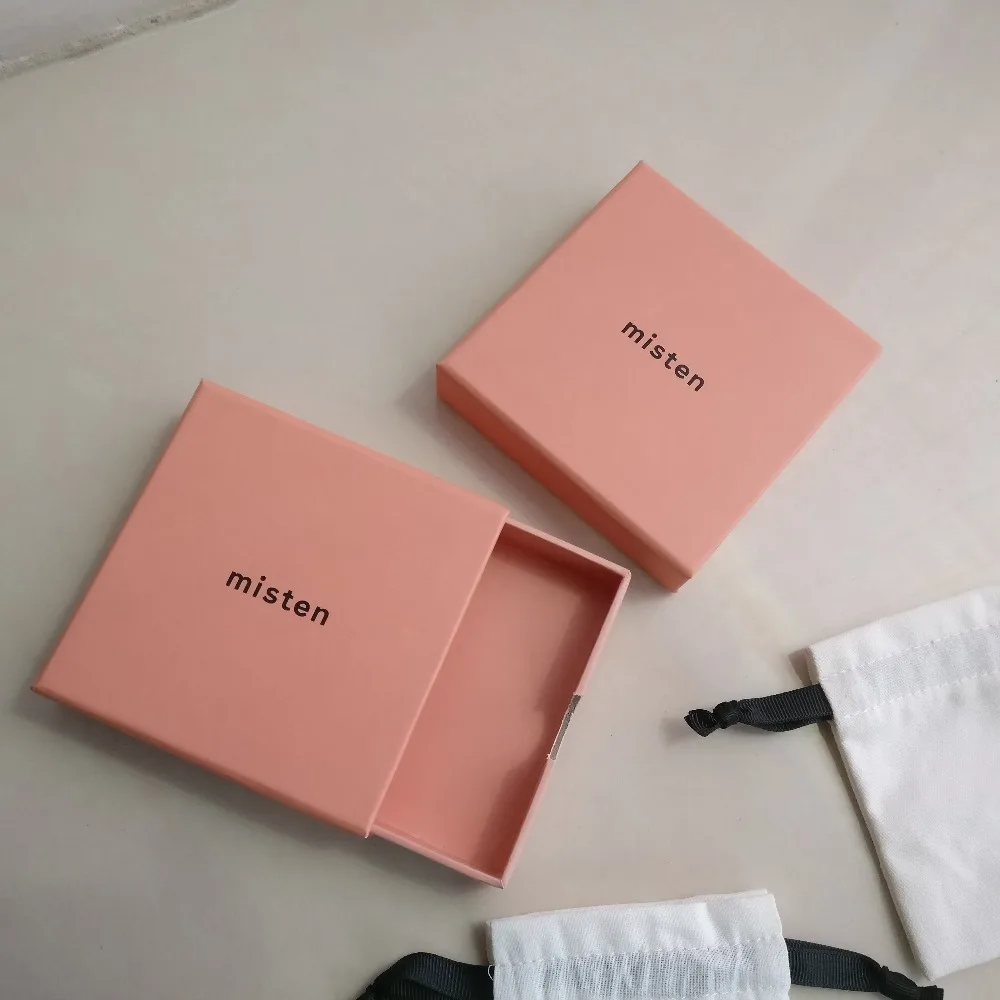 500 шт/партия заказной розовый цветной ящик картонная коробка с логотипом 500 шт drawstring хлопок мешок несколько карт держатель Индивидуальные Размер бревна