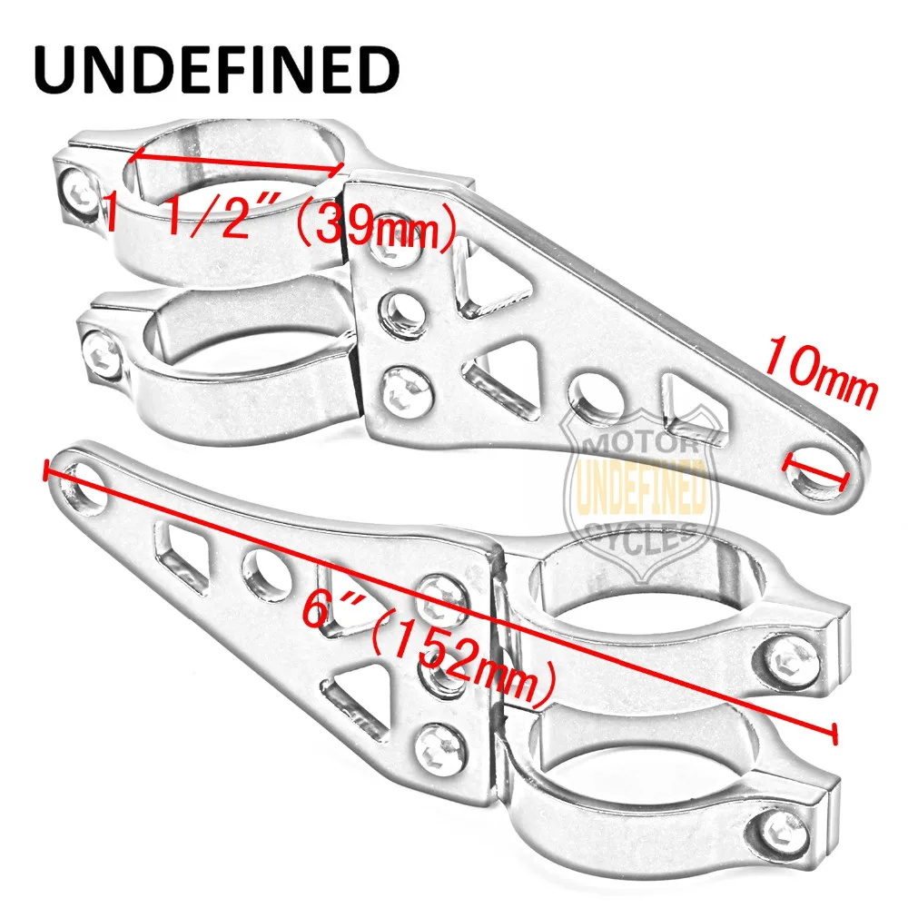 Хромированный Кронштейн для фар мотоцикла 39 мм вилка Кронштейн для Harley Sportster XL 883 XL1200 Yamaha Suzuki Honda Kawasaki