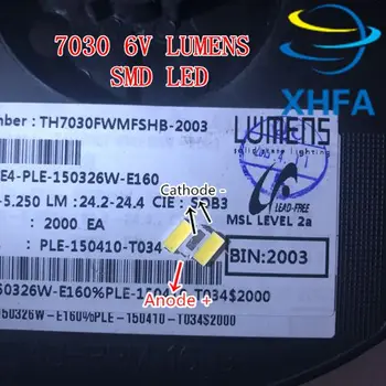 

50pcs/Lot Lumens SMD LED 7030 6V 1W Cool White For TV BackLight 200mA