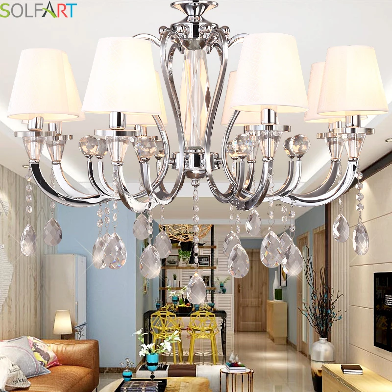 ==> [Free Shipping] Buy Best SOLFART Chandeliers CE UL Lighting Pendant LED Lamp Crystal Chrome Chandelier Iron Modern Lustre Avize heracleum TD8003 Online with LOWEST Price