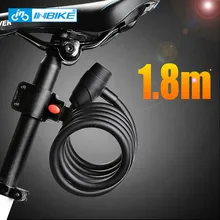 INBIKE Bicycle Lock 1.8m Bike Cable Lock Anti-theft Lock with 3 Keys Bicycle Accessories llaveros bisiklet cadeado chave D16719
