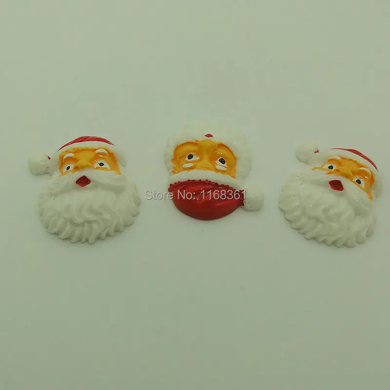1pcs/lot resin flat back Christmas father with big mustache 33mm Cabochons Hair Bow Center DIY Christmas decration C111-2