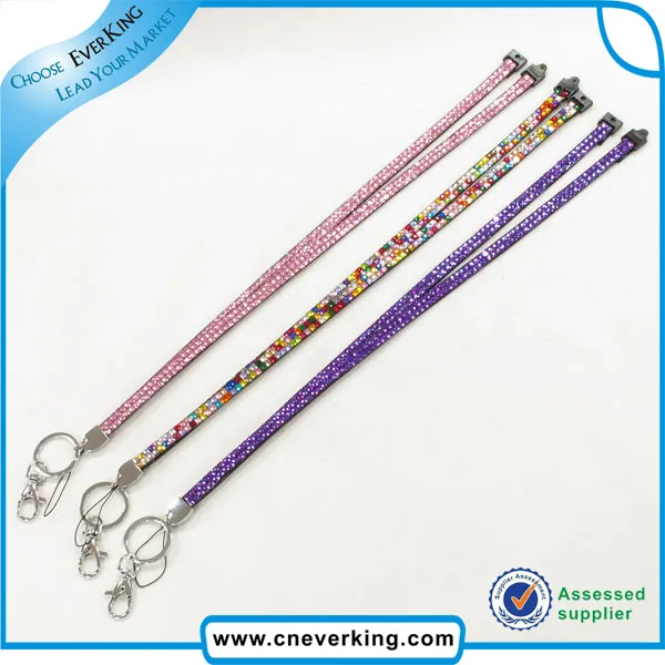Crystal Glimmering Rhinestone Bling Custom Lanyard & ID