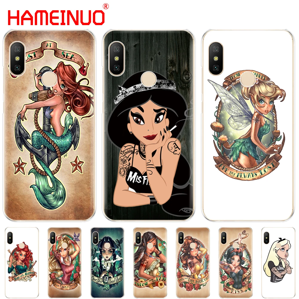 

princess cartoon Cover Case for Xiaomi Mi 8 se A2 lite redmi 6 6a 6 pro note 6 PRO pocophone F1 for redmi s2 paint protect coque